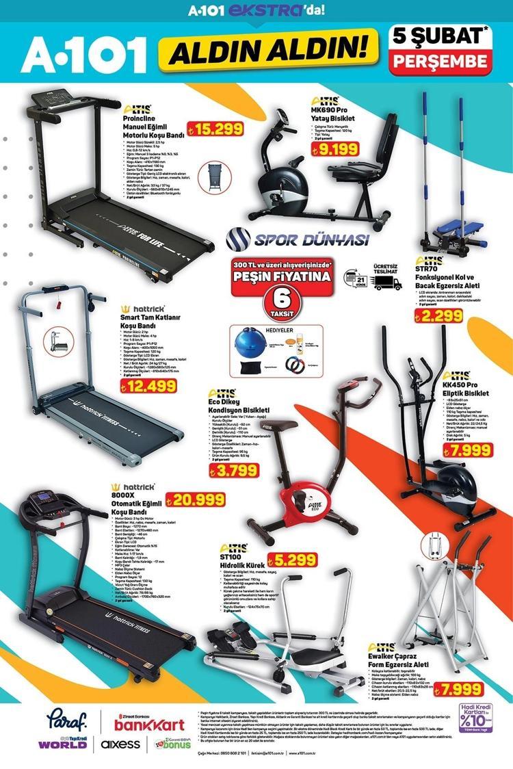 5 ŞUBAT 2026 PERŞEMBE A101 AKTÜEL ÜRÜNLER SPOR ALETLERİ
