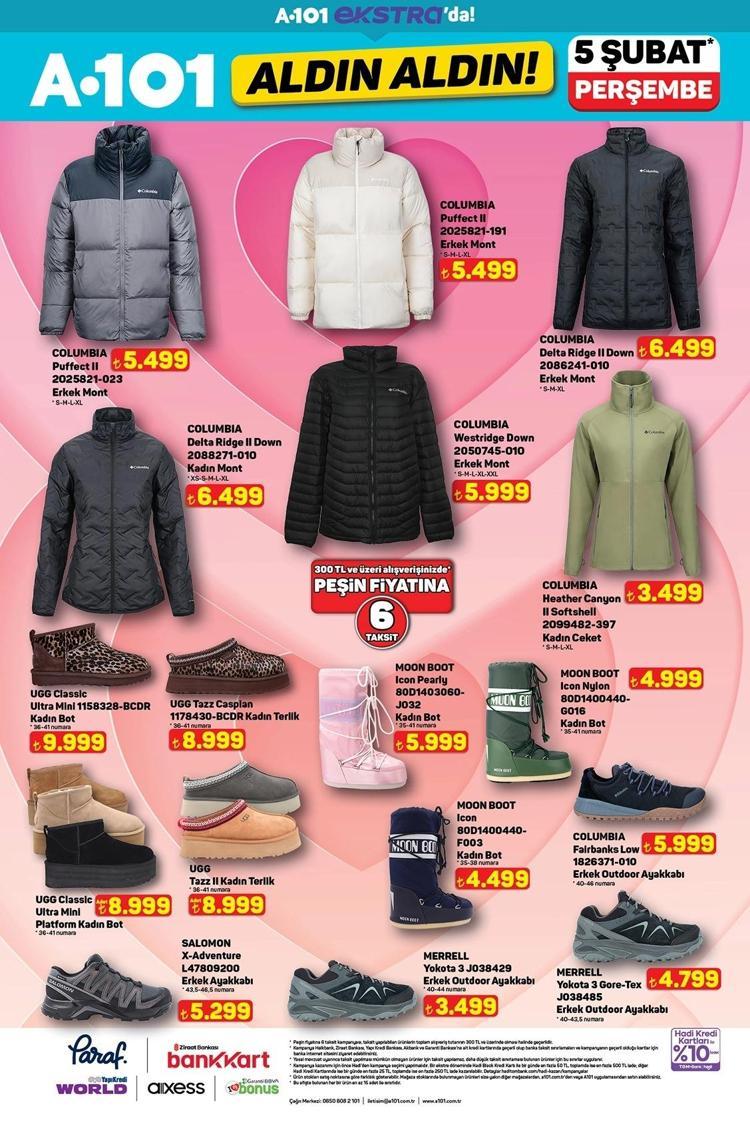 5 ŞUBAT 2026 PERŞEMBE A101 AKTÜEL ÜRÜNLER GİYİM