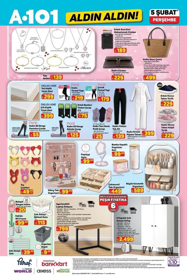 5 ŞUBAT 2026 PERŞEMBE A101 AKTÜEL ÜRÜNLER GİYİM