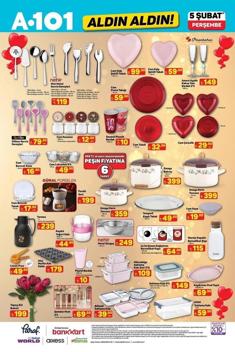 5 ŞUBAT 2026 PERŞEMBE A101 AKTÜEL ÜRÜNLER MUTFAK GEREÇLERİ