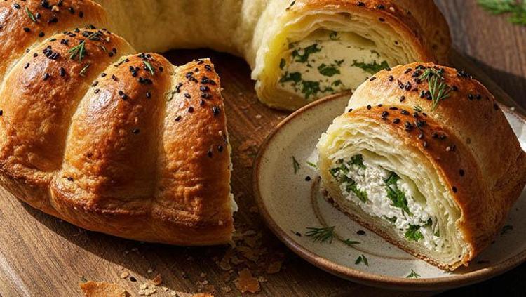 Kek kalıbında peynirli börek tarifi Dışı çıtır çıtır, içi yumuşacık oluyor