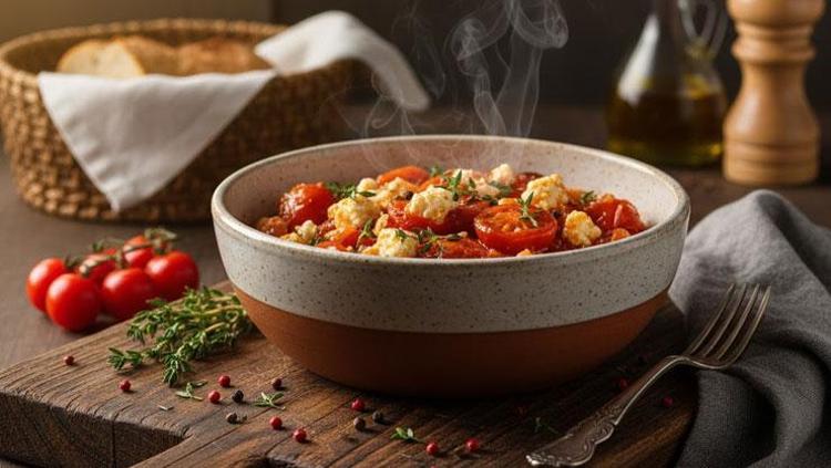 Kahvaltıya yapmayan pişman oluyor 3 adet domatesi olan ocağın başına koşuyor