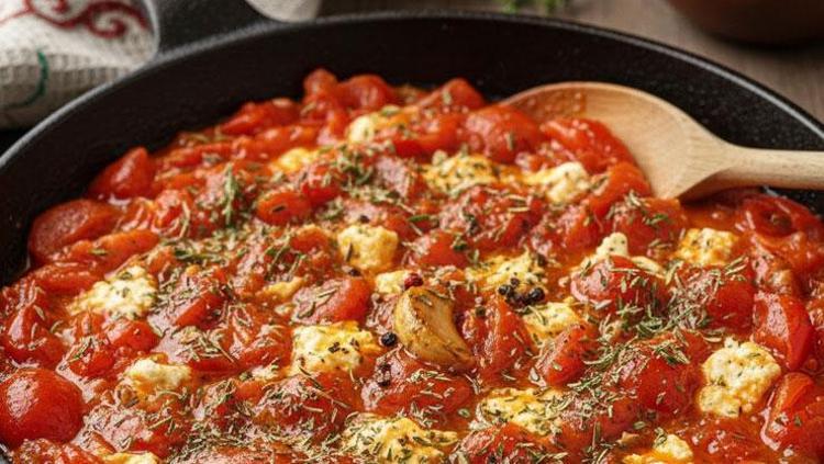 Kahvaltıya yapmayan pişman oluyor 3 adet domatesi olan ocağın başına koşuyor