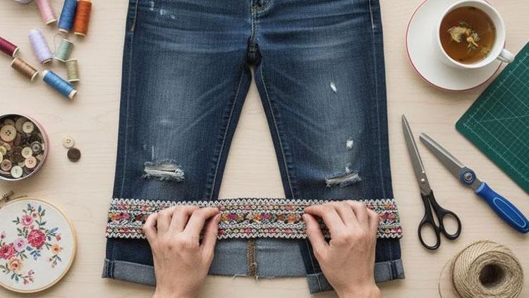 Eski kot pantolonunuzu çantaya dönüştürün Dikiş bilmeyenler bile yapabilir