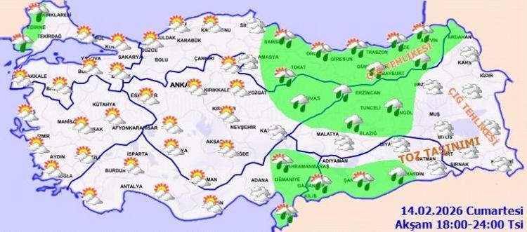 14 Şubat planı yapanlar dikkat 8 il için sarı alarm: Kar, fırtına, çığ…