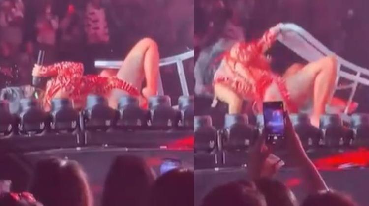 Cardi B sahnede düştü O anlar viral oldu