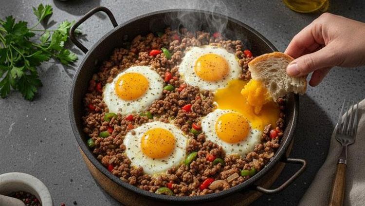 Yumurta kıramayanlar bile yapabiliyor Size şef gibi hissettirecek soğanlı kıyma tarifi