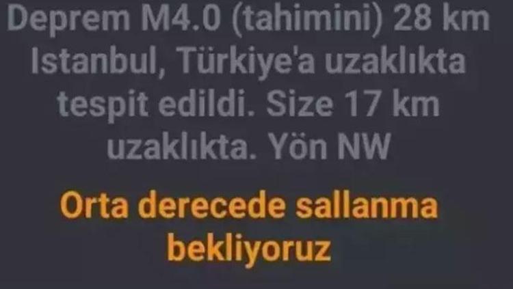 İstanbulu uykusundan uyandıran deprem bildirimi AFADdan açıklama geldi