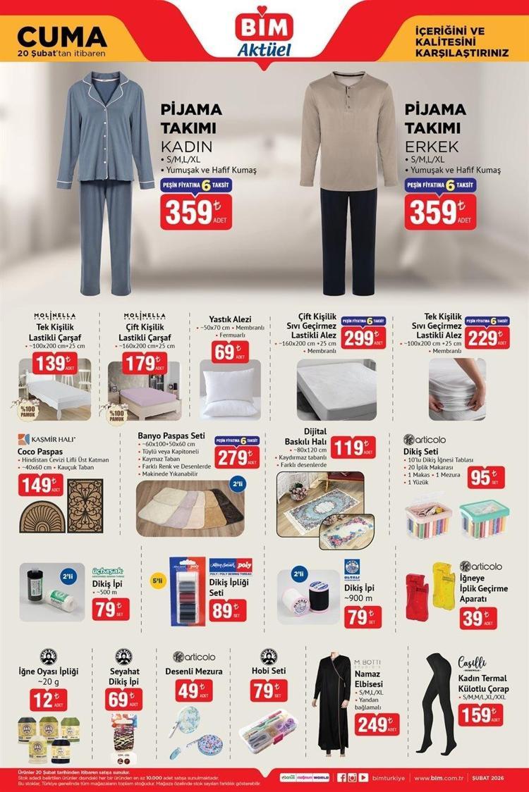 20 ŞUBAT CUMA BİM AKTÜEL KATALOĞU