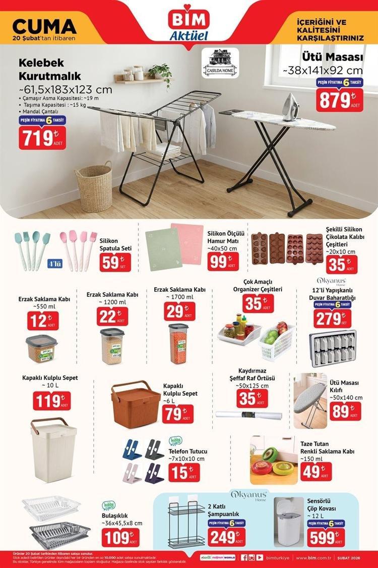 20 ŞUBAT CUMA BİM AKTÜEL KATALOĞU