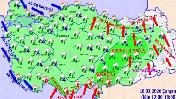 YURT GENELİNDE SAĞANAK BEKLENİYOR