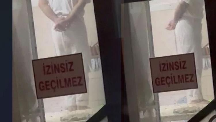 Tatlı imalathanesinde iğrenç manzara: Ayağıyla hamuru çiğnedi