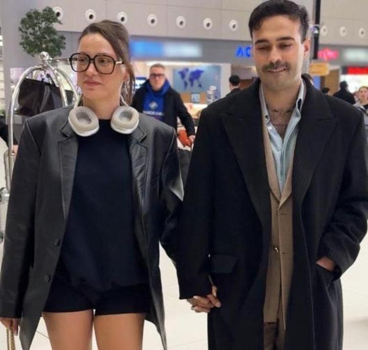 Milano’dan dönüş Serenay Sarıkaya ve Mert Demir Türkiyeye el ele döndü