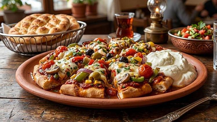 3. PEYNİRLİ VE SEBZELİ PİDE PİZZALAR