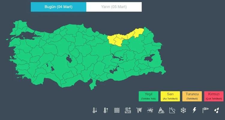 5 İLE SARI KODLU ALARM