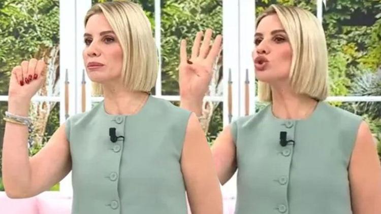 Esra Erol Uluslararası Yardım İşaretini programda uygulamalı gösterdi ve önemini anlattı