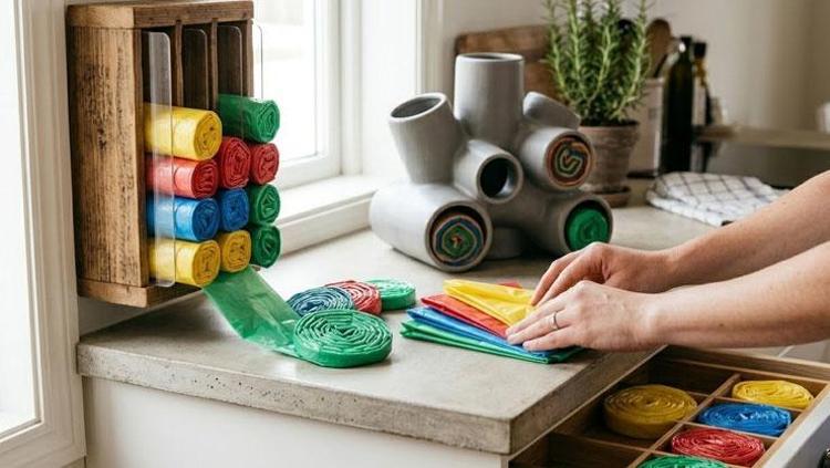 Mutfaktaki poşet yığınından böyle kurtulun 10 saniyede düzeni sağlayan o gizli yöntem