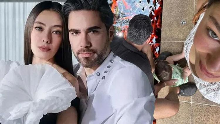 Kadir Doğulu ve Neslihan Atagül aile tatilinde Minik Aziz sosyal medyayı mest etti