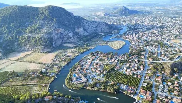 Dalyan Kanalı, havadan çekilen görüntülerle adeta nefes kesti