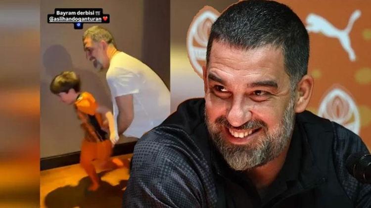 Arda Turan ve oğlundan maç keyfi Bayram derbisi