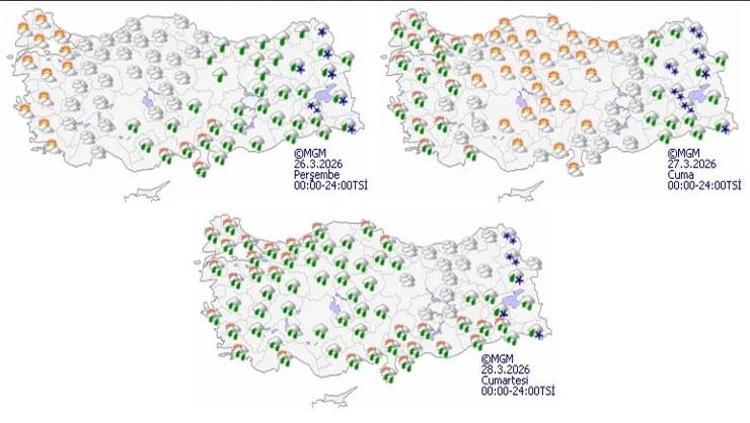 Meteoroloji tarih verdi: Yeni yağışlı sistem geliyor Kuvvetli sağanak, fırtına ve kar kapıda