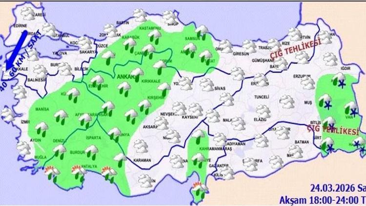 KUVVETLİ YAĞIŞ VE RÜZGAR UYARISI