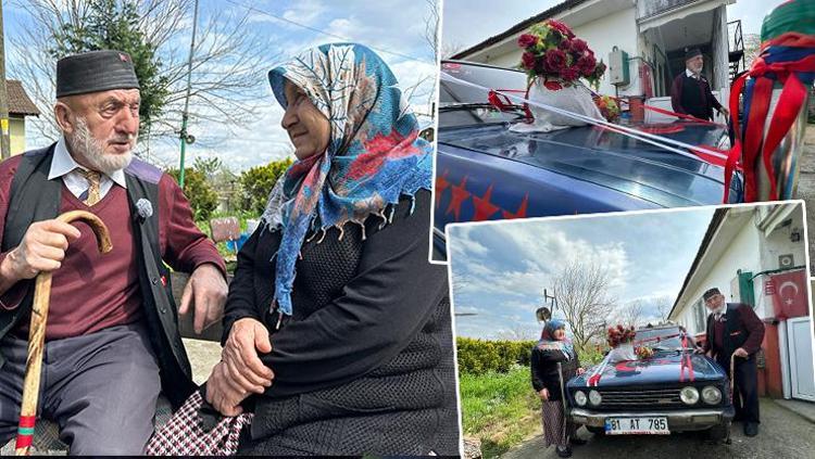 86 yaşındaki adamdan 55 yıllık eşine unutulmaz sürpriz Vatanımı, bayrağımı, eşimi çok seviyorum
