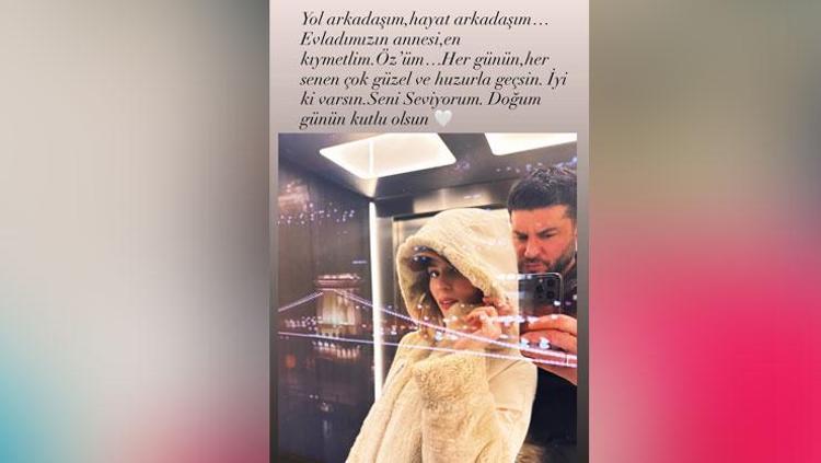 EŞİNİN DOĞUM GÜNÜNÜ KUTLADI