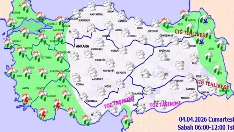Meteorolojiden hafta sonu uyarısı: 13 il için sarı kod verildi Kuvvetli yağacak