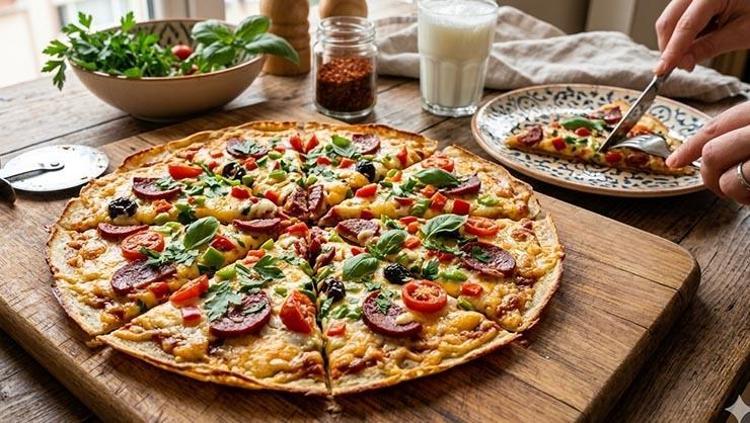 Şipşak hazır leziz krep pizza tarifi Hamur yoğurma, açma derdi olmadan kolayca hazırlanıyor