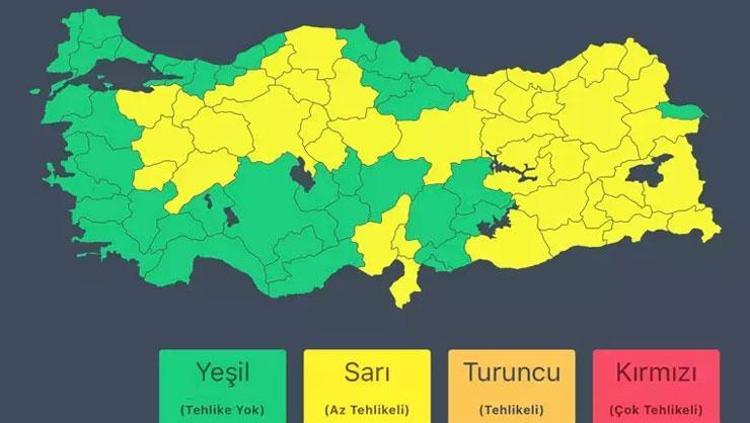 Baharı beklerken kış geldi Harita sarardı: Bakanlık 43 il için uyarı yayınladı