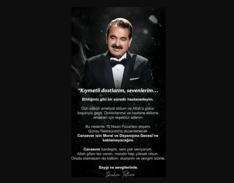 İBRAHİM TATLISES KATILAMADI