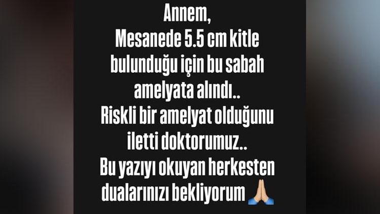 ANNESİ İÇİN DUA İSTEDİ