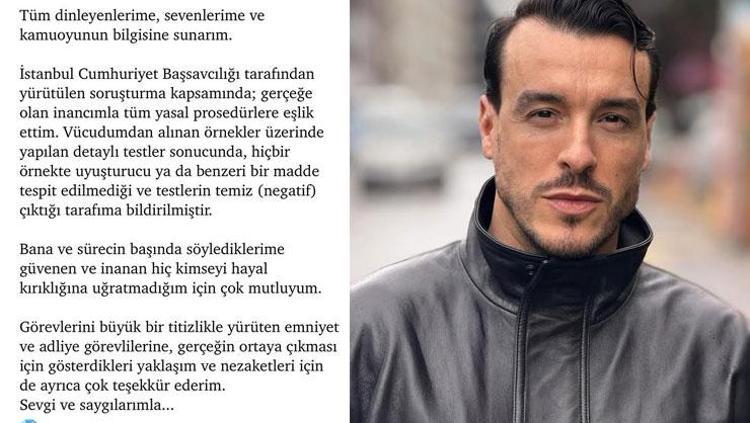 UYUŞTURUCU TEST SONUCUNU AÇIKLADI
