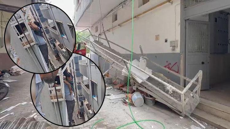 Türkiye bu görüntüleri konuşuyor Asansör halatı koptu, can pazarı yaşandı