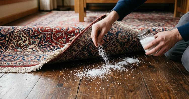 Evdeki o gizli tehlikeye karşı tuzlu çözüm: Halıların altına tuz serpmenin hiç bilinmeyen mucizevi etkisi