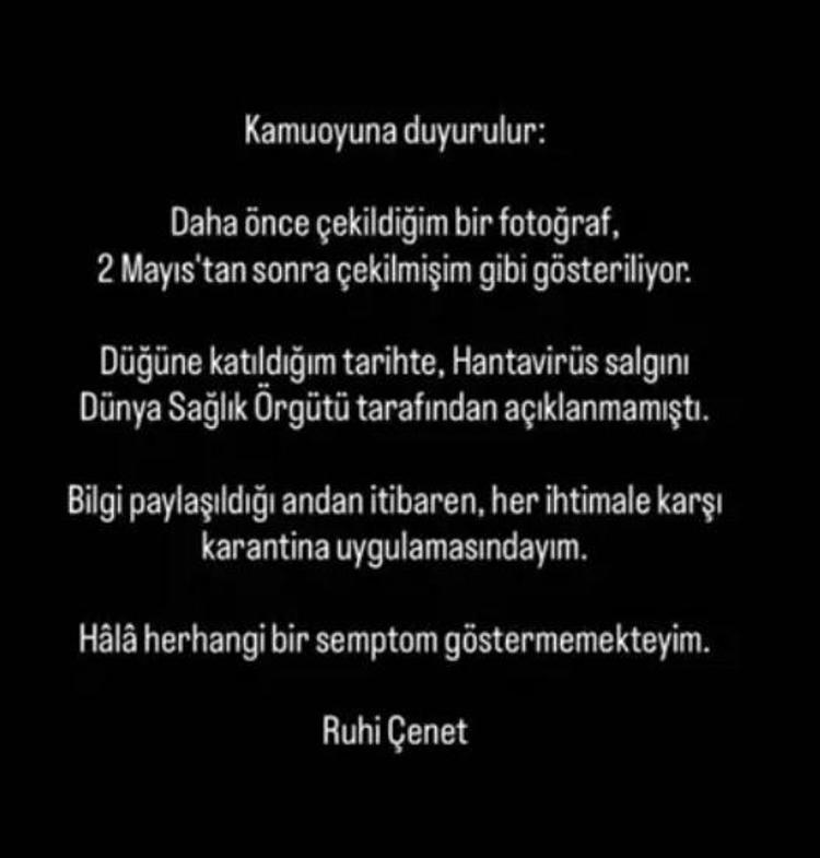 RUHİ ÇENETTEN İDDİALARA YANIT
