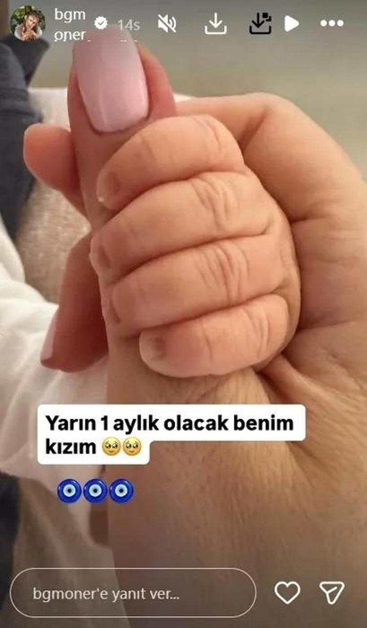 MİNİK KIZI BİR AYLIK OLDU