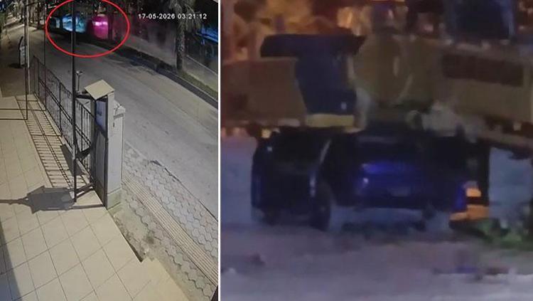 Hatayda feci kaza İş makinesine ok gibi saplandı: 1 ölü, 3 yaralı
