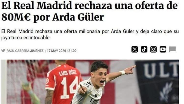 Arda Güler için 80 milyon Euro Real Madrid kararını verdi