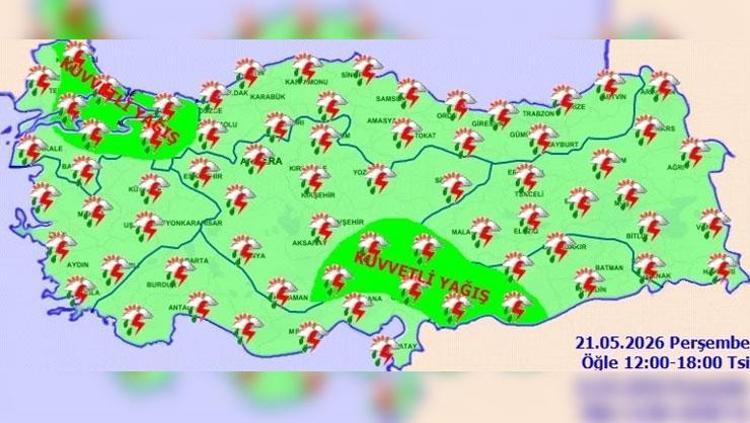 KUVVETLİ YAĞIŞ UYARISI