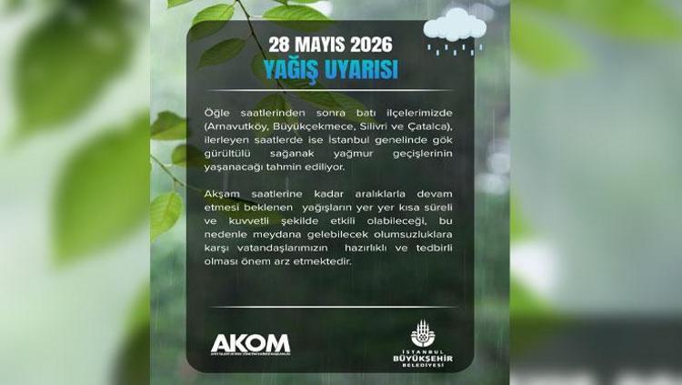AKOM’DAN İSTANBUL İÇİN UYARI