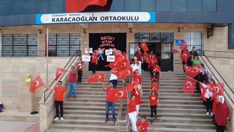 85 milyonun kalbi bu klipte atıyor Osmaniyeli öğrencilerden Milli Takım’a dev destek