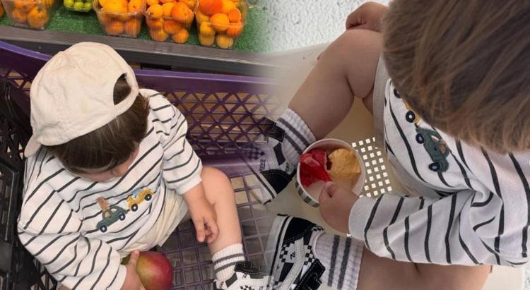 Neslihan Atagülden minik oğlu ile alışveriş turu