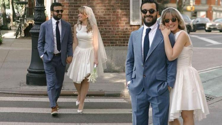 Hasan Can Kaya ile Duygu Karabaştan New Yorkta sürpriz nikah