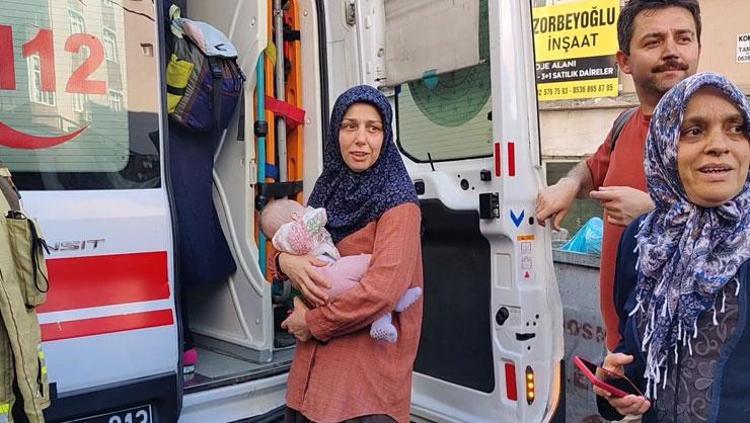 Yangından kurtarılan Beyzanın ilk sorusu yürekleri ısıttı İtfaiye eri sözünü tuttu