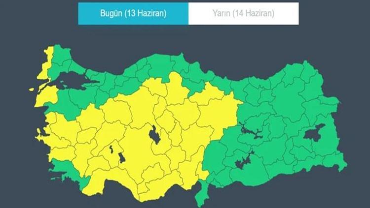 Meteoroloji’den 30 il için sarı kodlu uyarı Kuvvetli sağanak ve fırtına geliyor