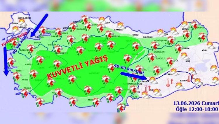 KUVVETLİ YAĞIŞ UYARISI