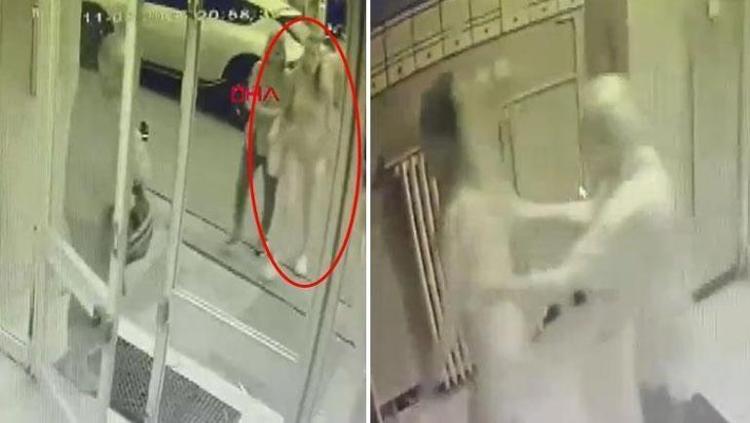 ANNESİNİN KOLUNDA BİNAYA GİRMİŞ
