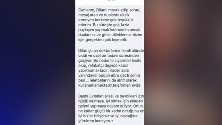 Dilan Polat hastaneye yatırıldı Ablası dua istedi, ziyaretçi kısıtlandırılması getirildi